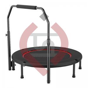 cardio training 40 inch black folding fitness trampoline adjustable handle bar